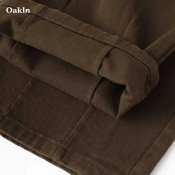 ヘビーウェイト コットン100% 微起毛 バルーンパンツ メンズ ワイドパンツ 裾絞り 厚手 春秋冬向け -Oakln