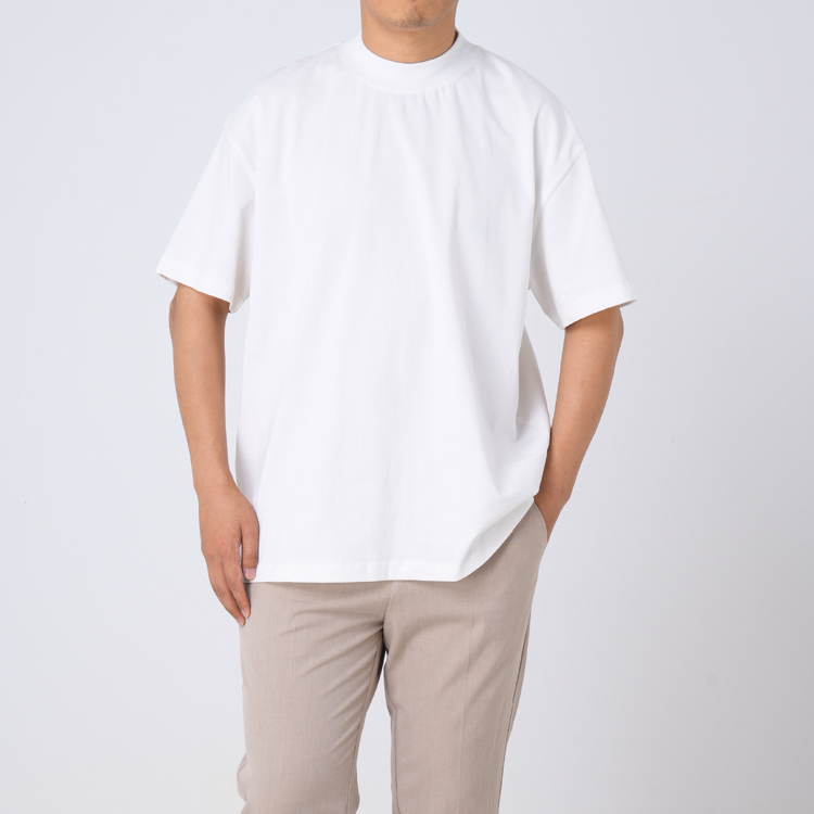 汗をかいても肌にまとわりつきにくい  270gヘビーウェイトコットンTシャツ  ゆったりシルエット  ドロップショルダー  五分袖