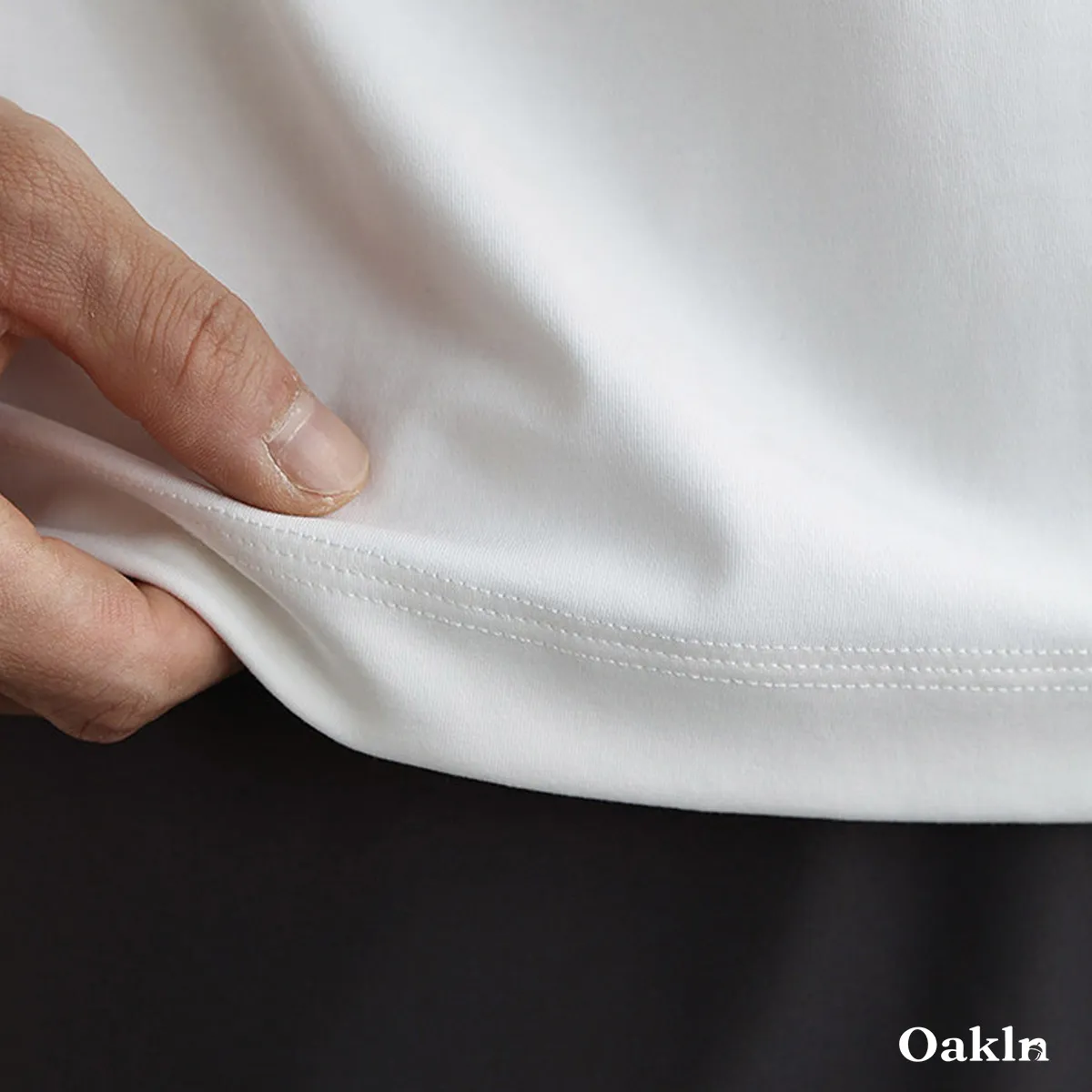 100％超長綿 長袖Tシャツ 三本針 液体アンモニア加工 型崩れしにくい