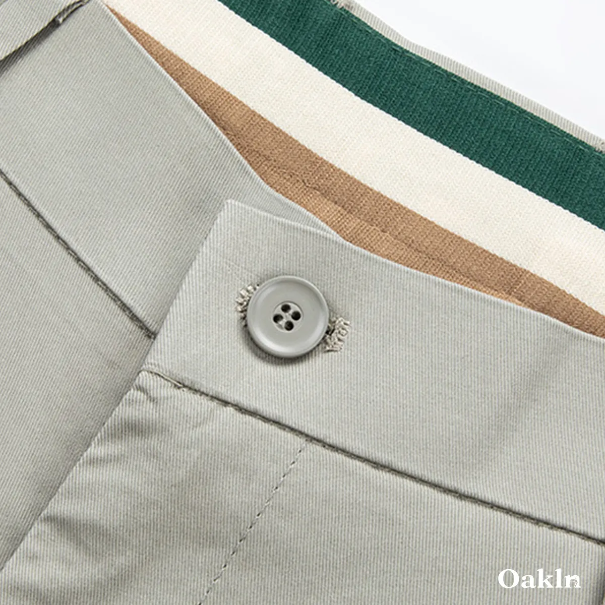 なめらかなリヨセルコットン混紡素材 アイロンいらず ビジネスカジュアル対応 スラックス-Oakln