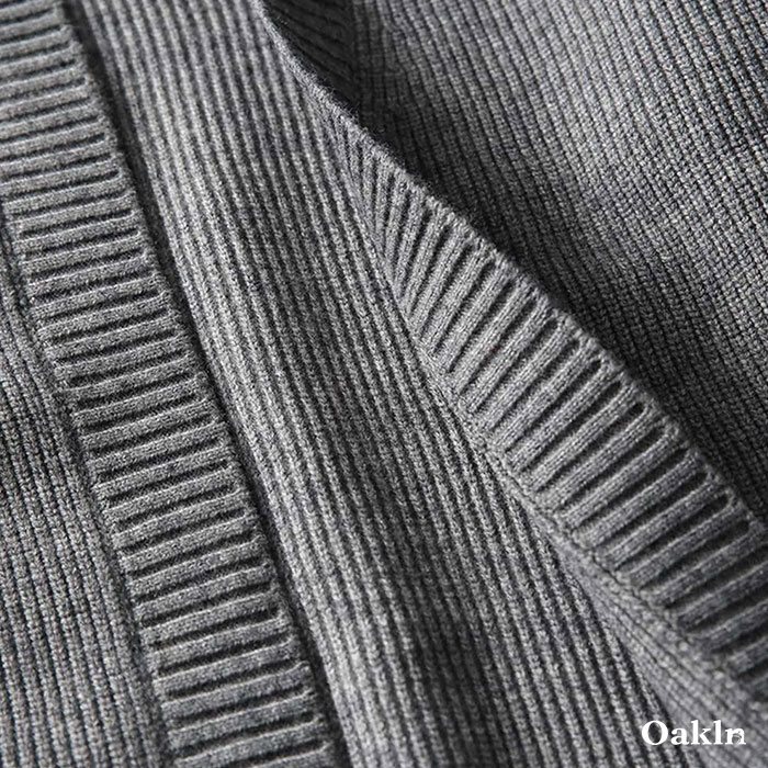 和風羽織風　無地ニットカーディガン-oakln