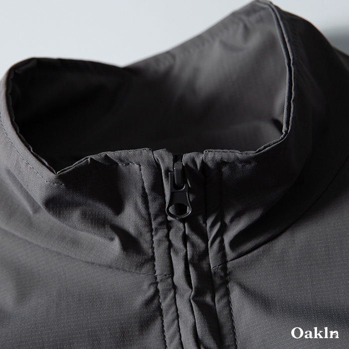 防風 軽量 速乾 スタンドカラー ブルゾン メンズ ラグランスリーブ ゆったり 体型カバー ライトアウター シンプル-Oakln