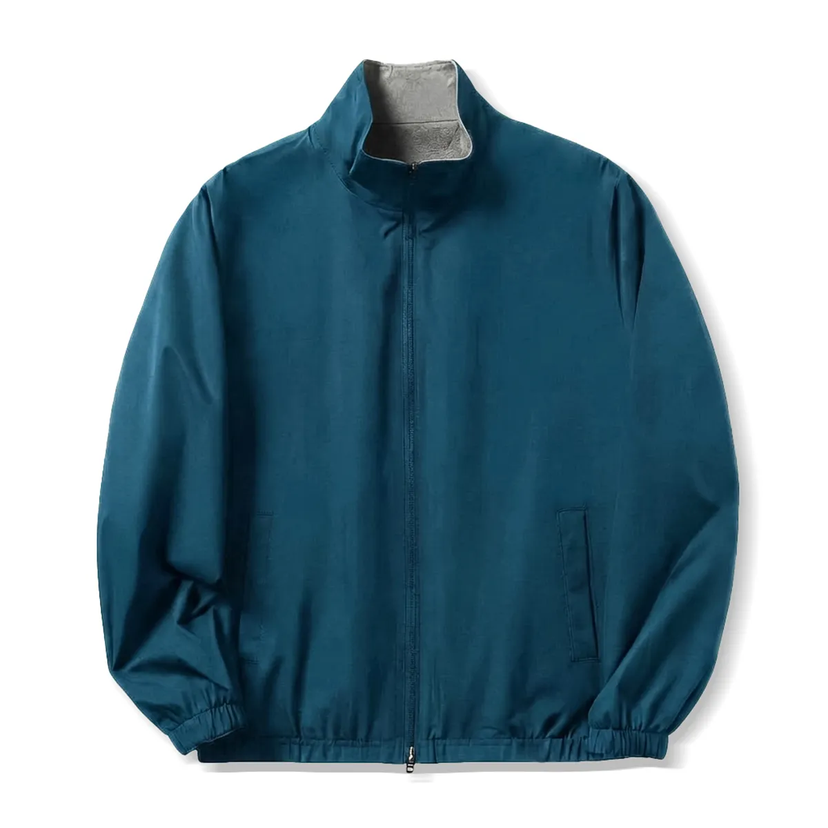 リバーシブル高機能ジャケット アイロン不要 シワ防止 体型カバー ビジネスアウター-Oakln