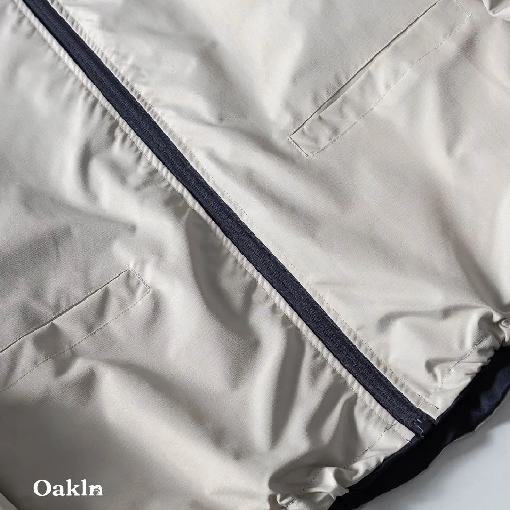 リバーシブル ジャケット メンズ 2WAY スタンドカラー 裾ドローストリング ゆったり 体型カバー ライトアウター 春秋-Oakln