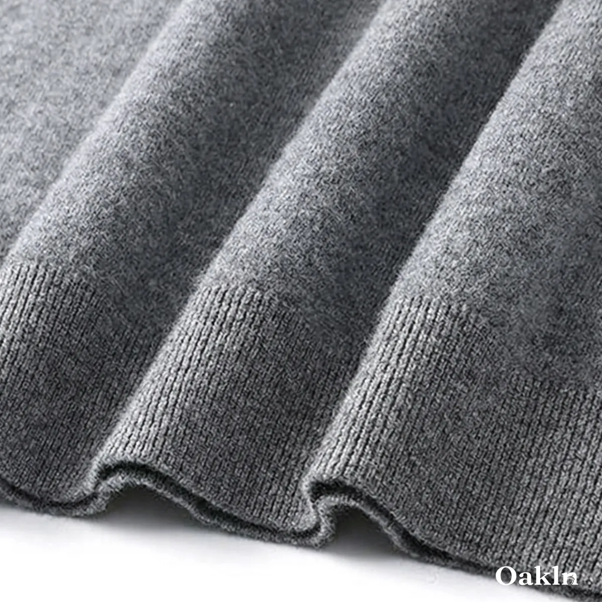高密度 細ゲージ Vネックニット セーター ビジネスカジュアル 洗濯機洗い可能-Oakln