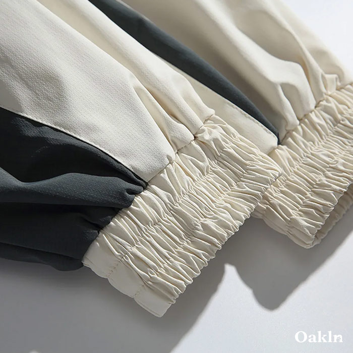 レトロスポーツ風レーシングストライプ切り替えトラックジャケット-oakln