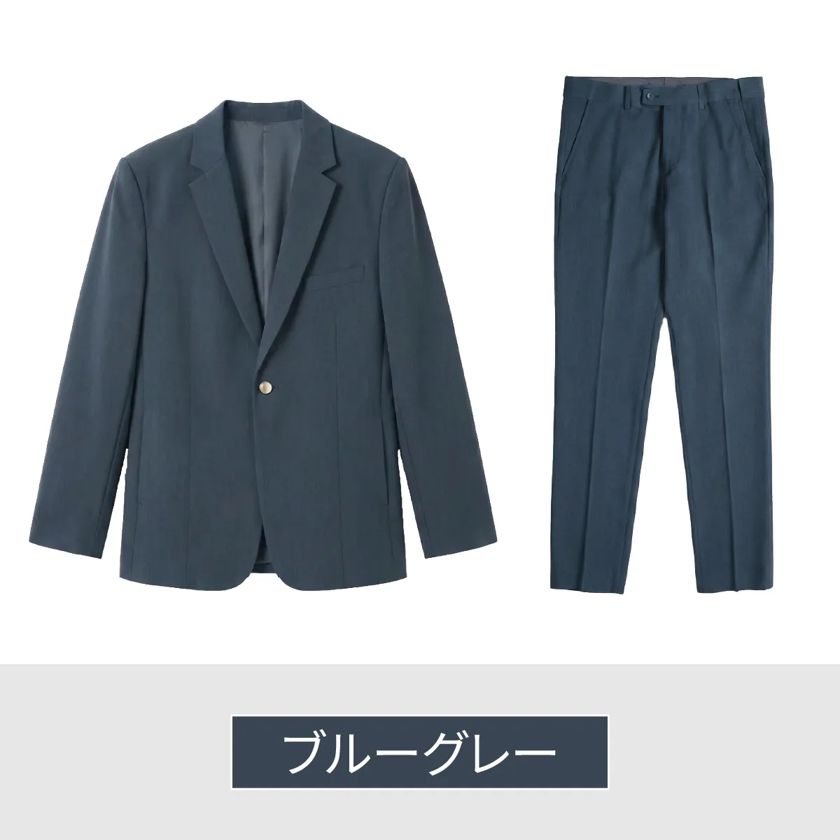 なめらかな落ち感で肌離れがよく、微ストレッチ性とハリ感のあるビジネススーツセットアップ