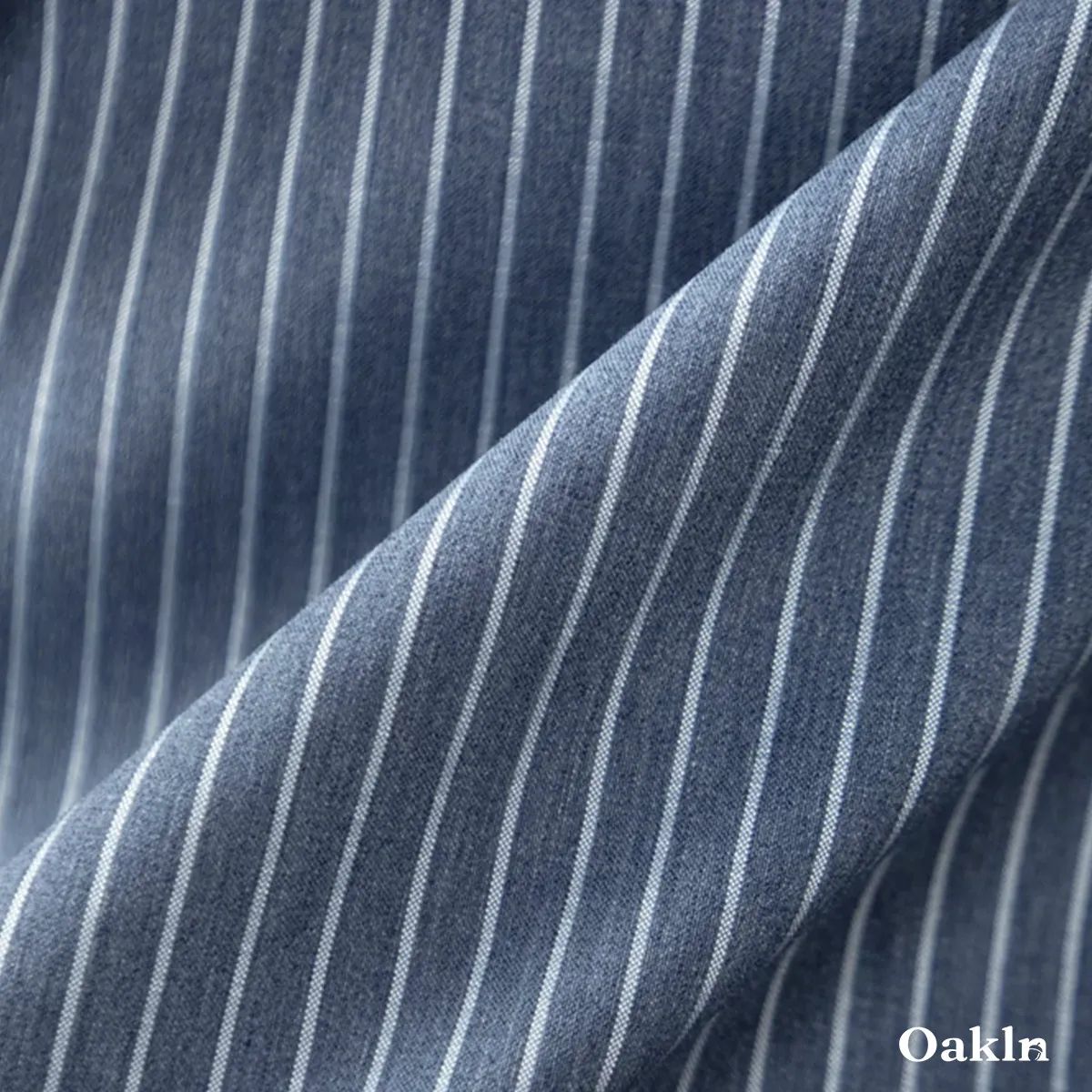 ビジカジ  ストライプ 長袖シャツ ストレッチ 3D立体裁断 形状安定 1枚で決まる メンズシャツ-Oakln