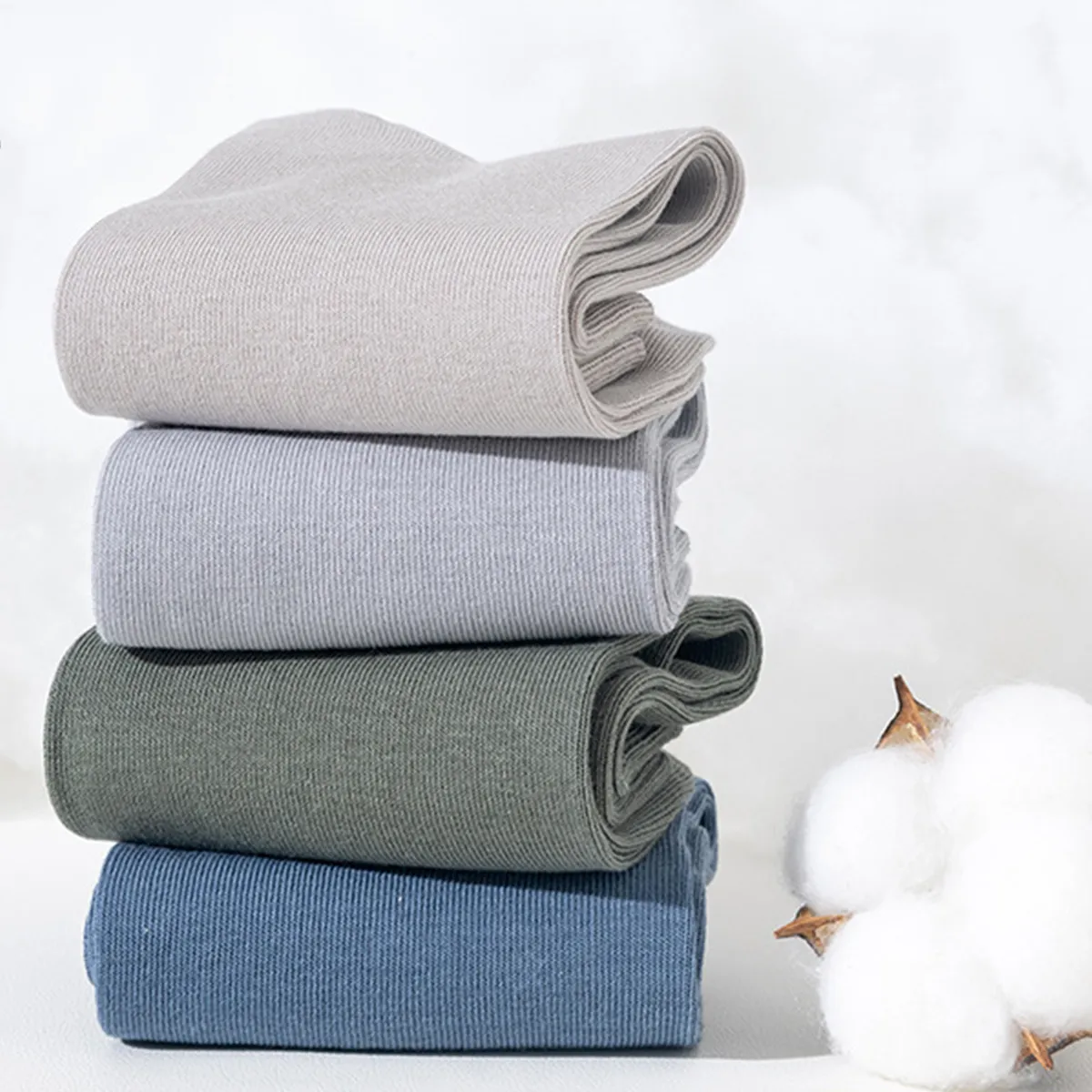 長繊維コットン コットン100% 抗菌防臭 シームレス仕様 ビジネスミドル丈メンズソックス