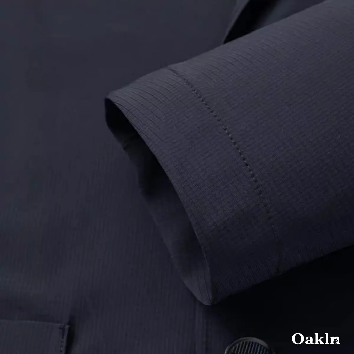 機能性ノーアイロン 高弾性テック素材  UV対策  圧着仕様テーラードジャケット  ビジネス通勤アウター-Oakln