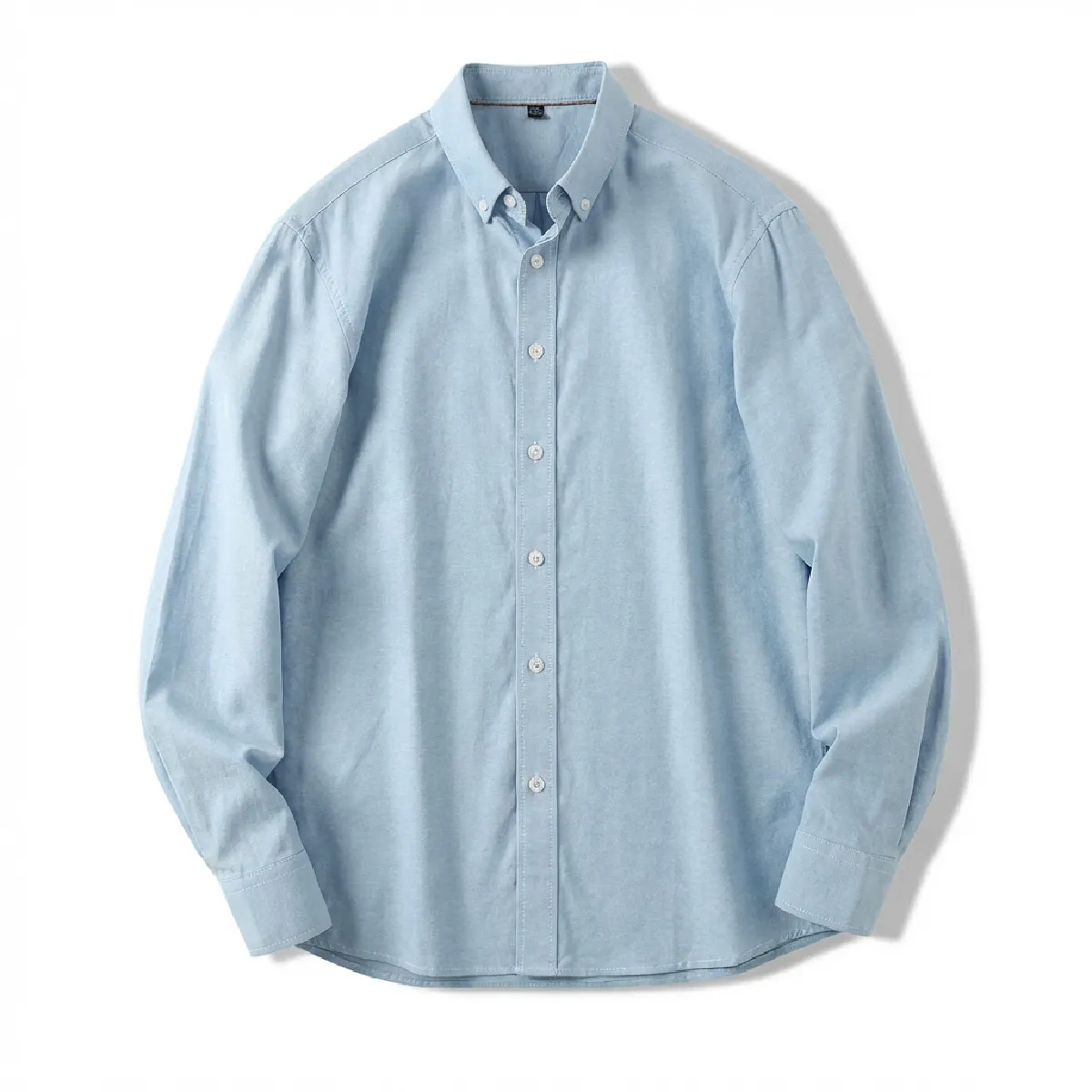 ボタンダウン　コットンリヨセル混　イージーケアオックスフォードシャツ-Oakln