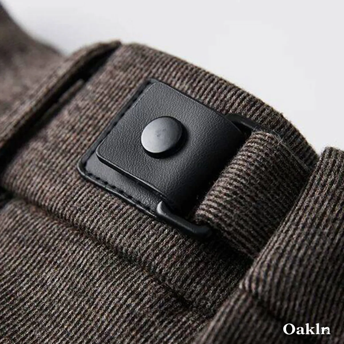 ワイドパンツ  メンズ ウール混  ストレートシルエット  スラックス  春秋冬向け -Oakln