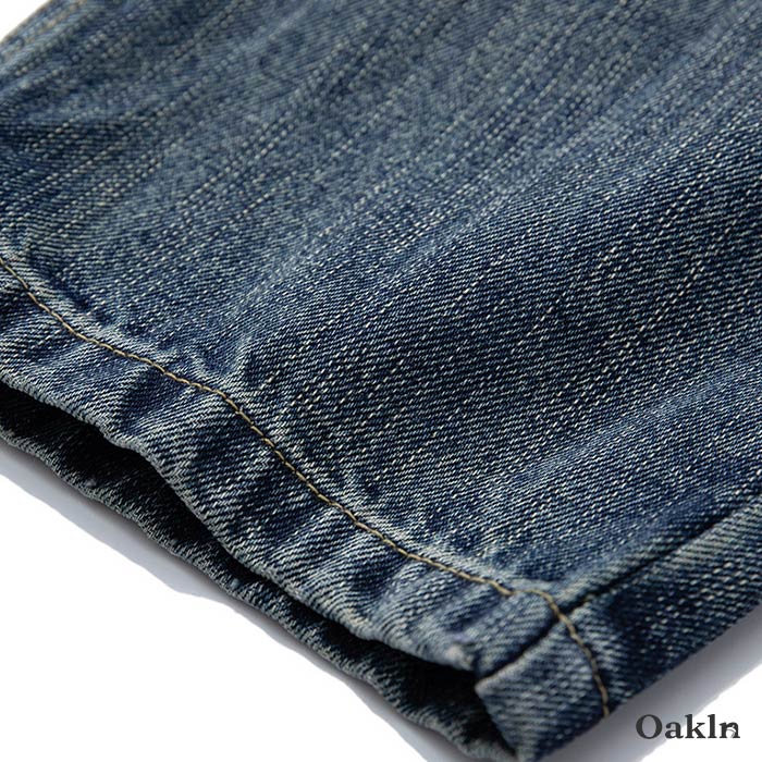 ターコイズ「Concho」ボタン付き ヘビーウェイトストレートデニム