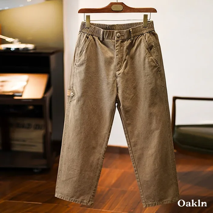 裏起毛 チノパン YKKファスナー 表地コットン100% ウエストゴム 暖パン ゆったり ワークパンツ