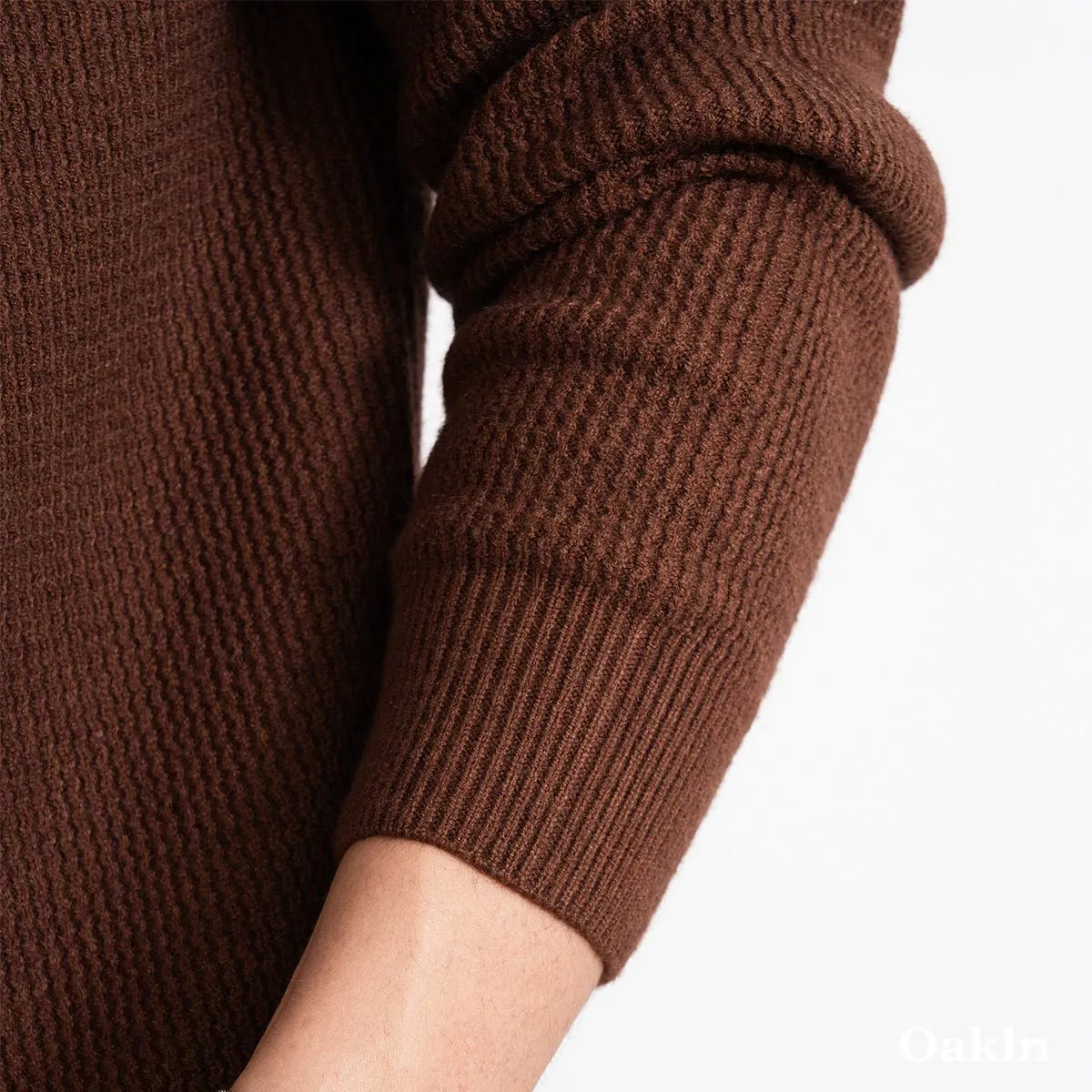  スキッパー ニット 羊毛混 鹿の子編み 襟付き ウォッシャブル ボタンレス ポロネックニット ウール混  立体テクスチャー  洗濯機対応