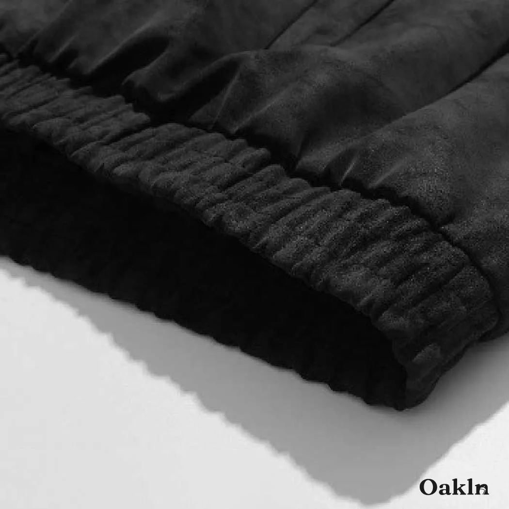 スイングトップ メンズ スエード調 ムラ感 ヴィンテージ加工 レトロ 折り襟 ジャケットアウター 比隠し前立て 春秋向け 軽アウター 大人　洗練されたスタイル-Oakln