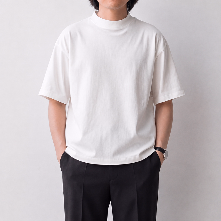 [Copy]汗をかいても肌にまとわりつきにくい  270gヘビーウェイトコットンTシャツ  ゆったりシルエット  ドロップショルダー  五分袖