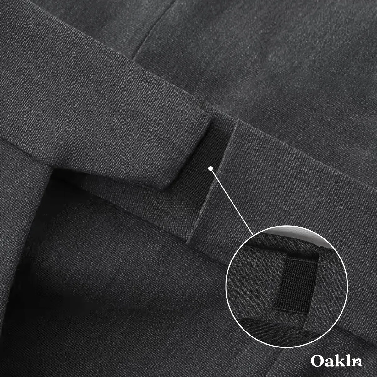 ノーアイロン仕様 レギュラーシルエット 機能性混紡テーパードスラックス-Oakln