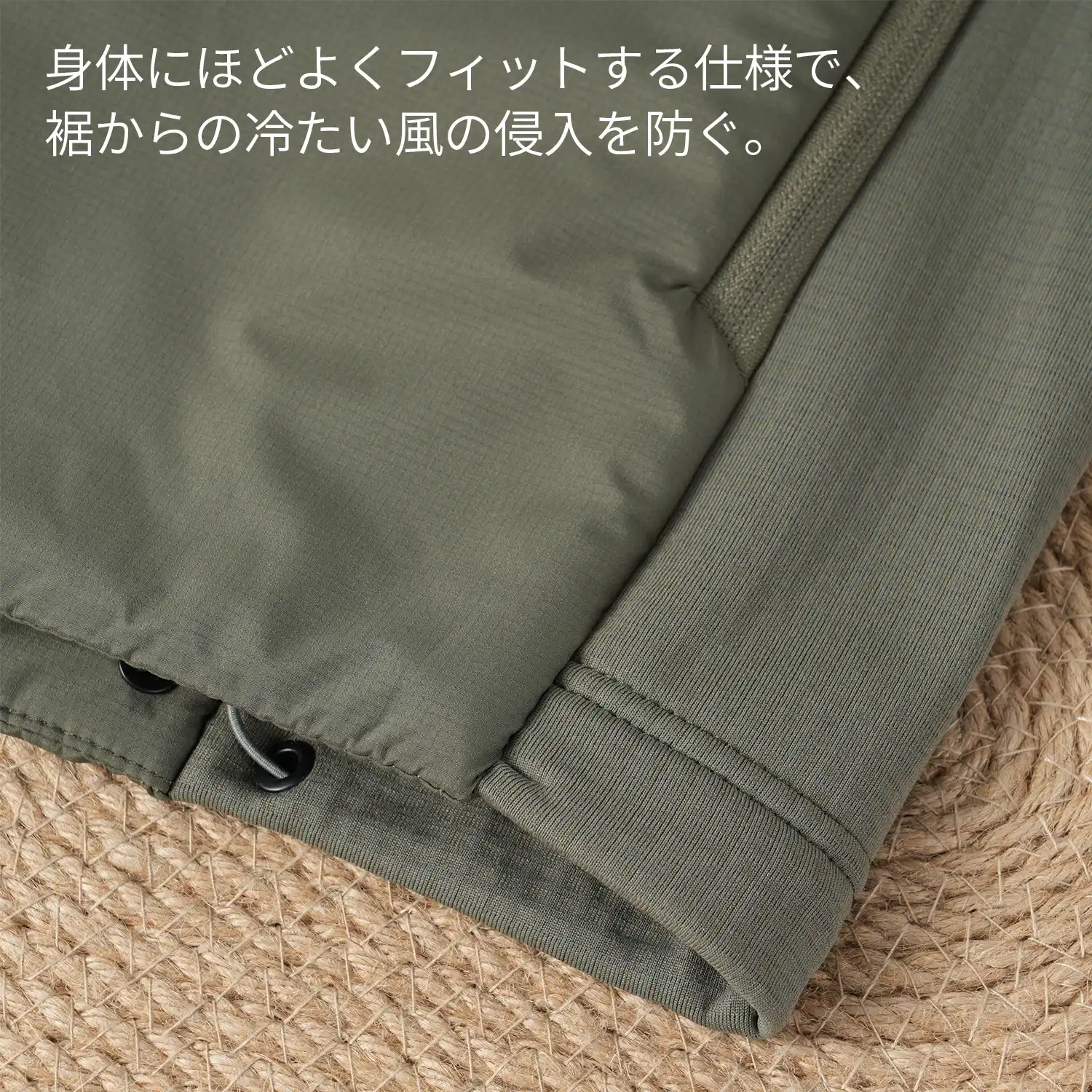 【熱を循環させる】グラフェン熱反射裏地 ×軽量・蓄熱中綿  撥水加工  秋冬の冷たい風に対応するスタンドカラージャケット