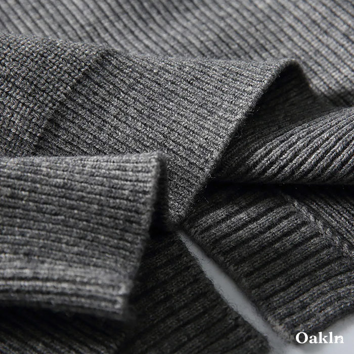 和風羽織風　無地ニットカーディガン-oakln