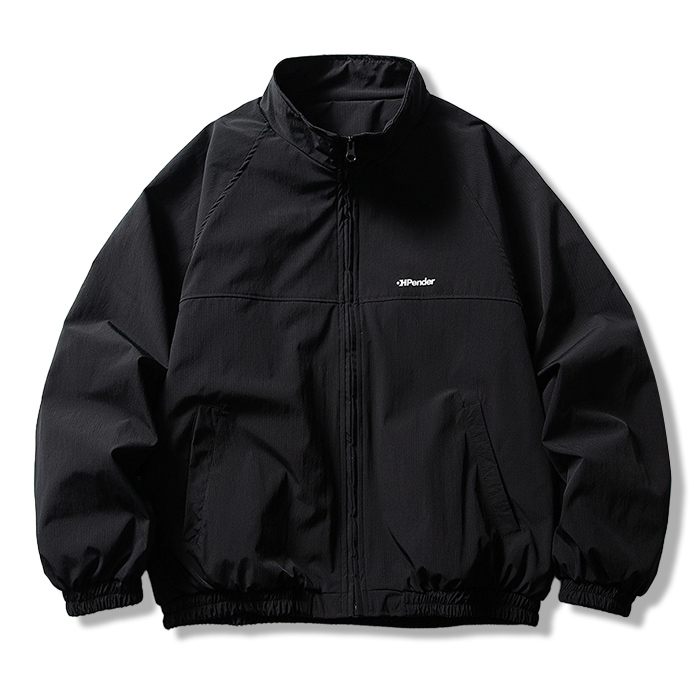 防風 軽量 速乾 スタンドカラー ブルゾン メンズ ラグランスリーブ ゆったり 体型カバー ライトアウター シンプル-Oakln