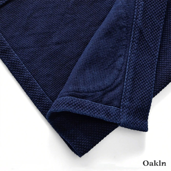 ビーオンス 祥雲文様 藍染刺し子・手作業仕立ての半纏-oakln