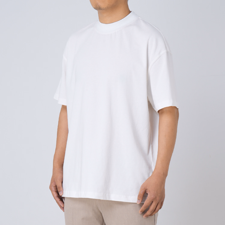 汗をかいても肌にまとわりつきにくい  270gヘビーウェイトコットンTシャツ  ゆったりシルエット  ドロップショルダー  五分袖
