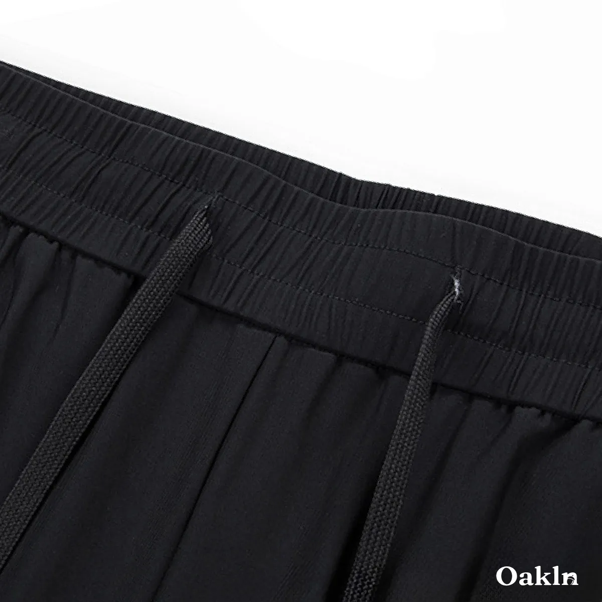 接触冷感 高伸縮 メンズ ドローストリング付き機能性通勤パンツ