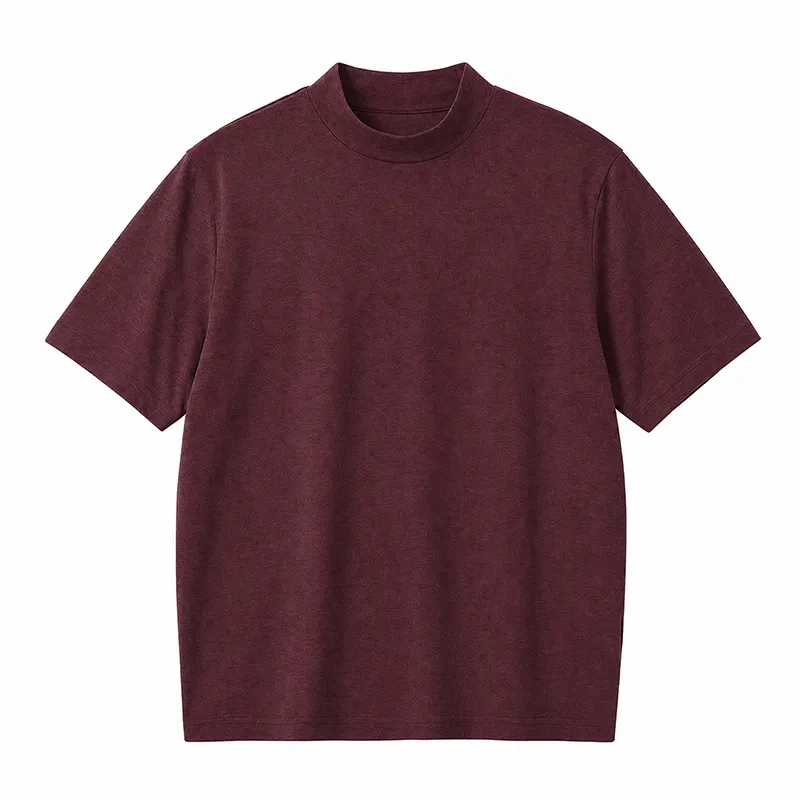 ヨレにくいモックネックTシャツ  薄手・通気性◎   ジャケットインにおすすめ