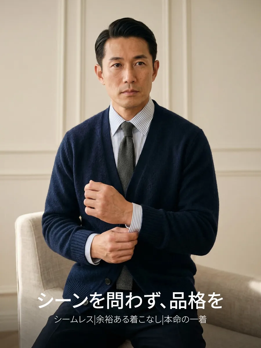 【シーンレス】シャツにもTシャツにも合わせやすい。幅広いシーンで活躍できる一枚。