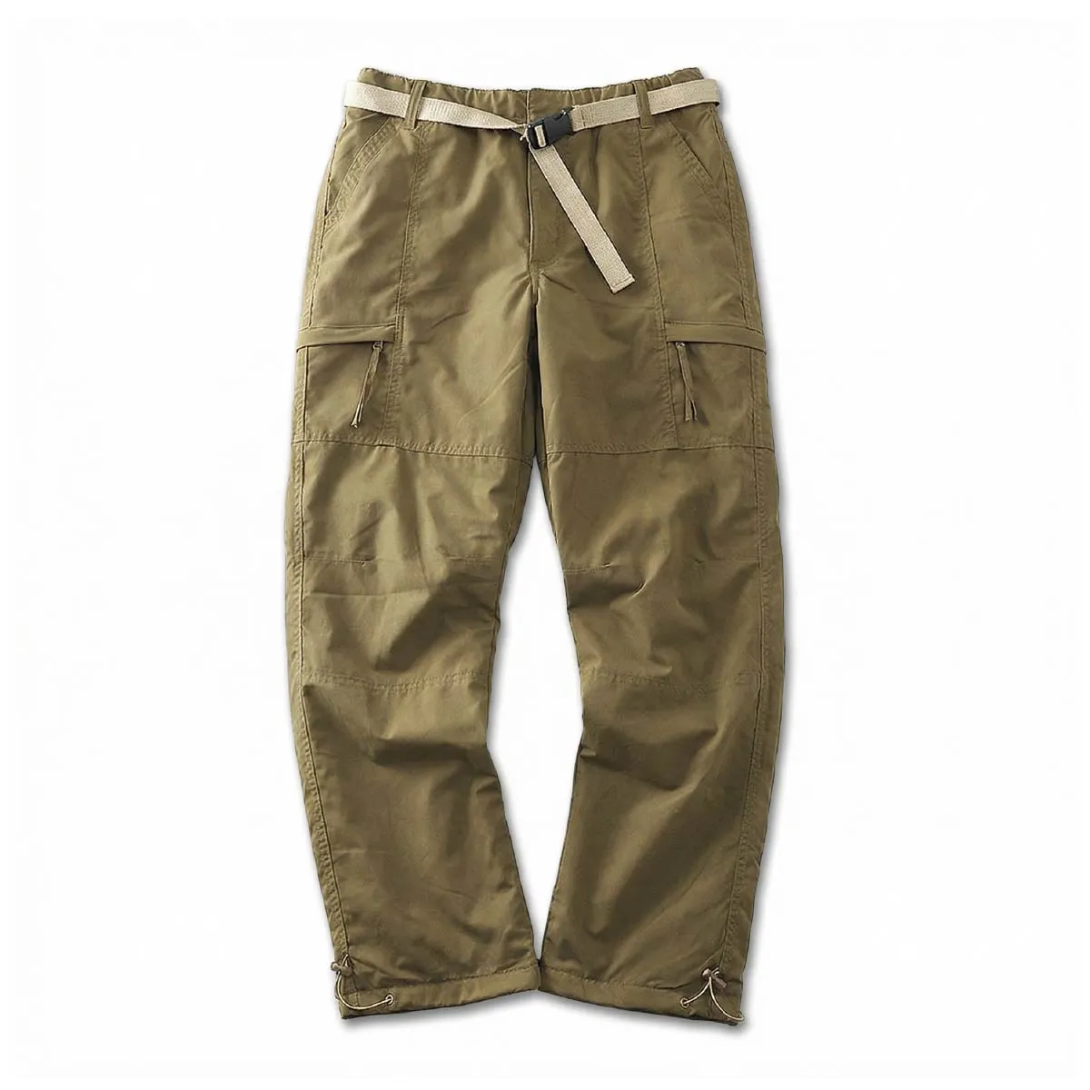 レトロクライミングパンツ：裏起毛で暖かくて防風性抜群、撥水仕様、ベルト付き-Oakln