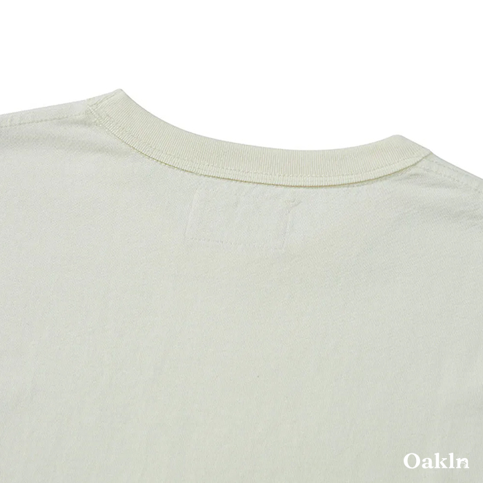 袖切り替えヘビーウェイトバイカー風ボーダー長袖Tシャツ