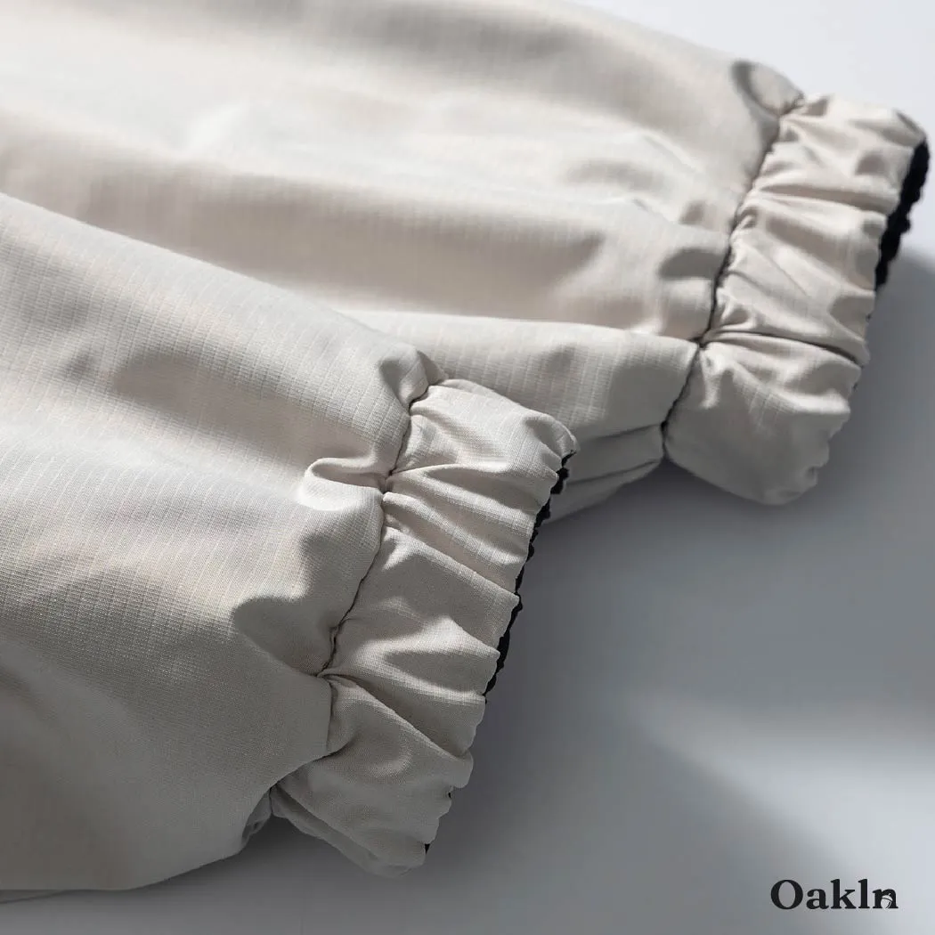 リバーシブル ジャケット メンズ 2WAY スタンドカラー 裾ドローストリング ゆったり 体型カバー ライトアウター 春秋-Oakln