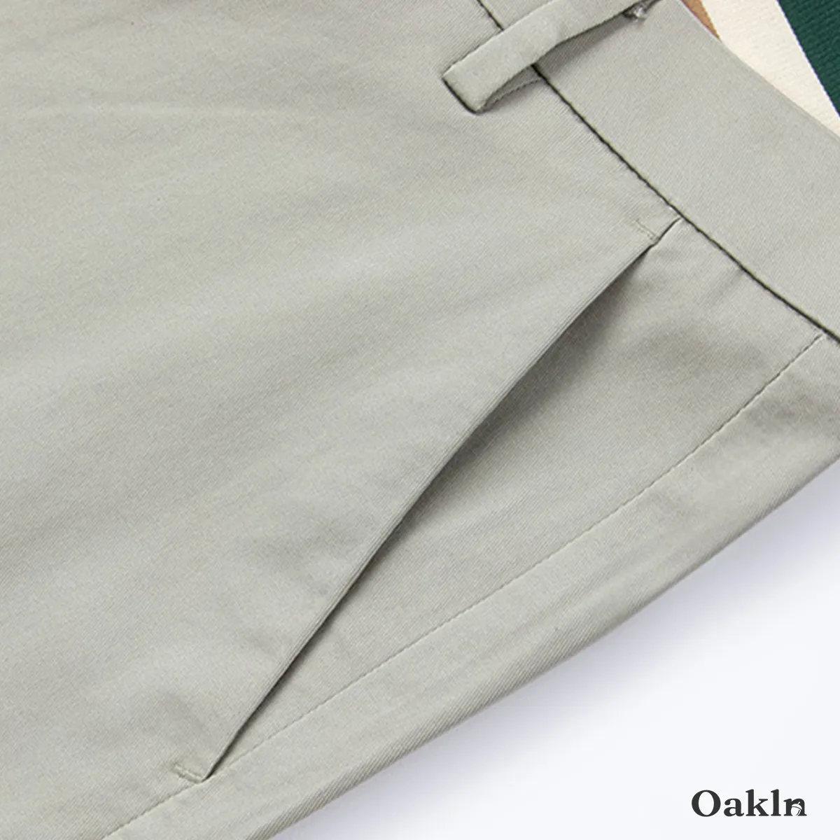 なめらかなリヨセルコットン混紡素材 アイロンいらず ビジネスカジュアル対応 スラックス-Oakln