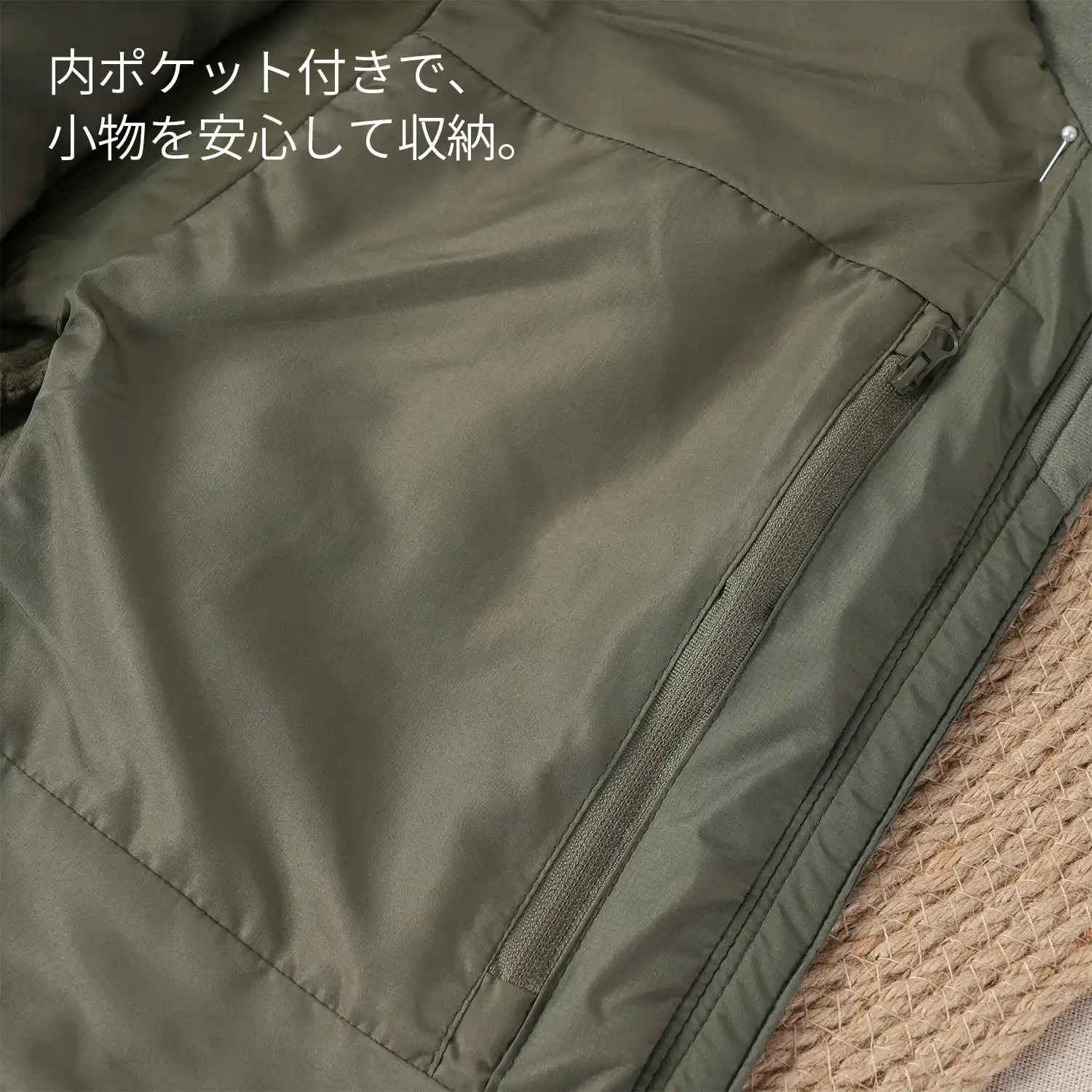 【熱を循環させる】グラフェン熱反射裏地 ×軽量・蓄熱中綿  撥水加工  秋冬の冷たい風に対応するスタンドカラージャケット