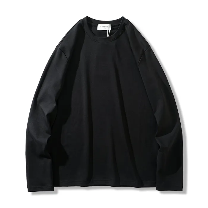 レイヤードに欠かせないベーシックタイプ　無地長袖Tシャツ-oakln