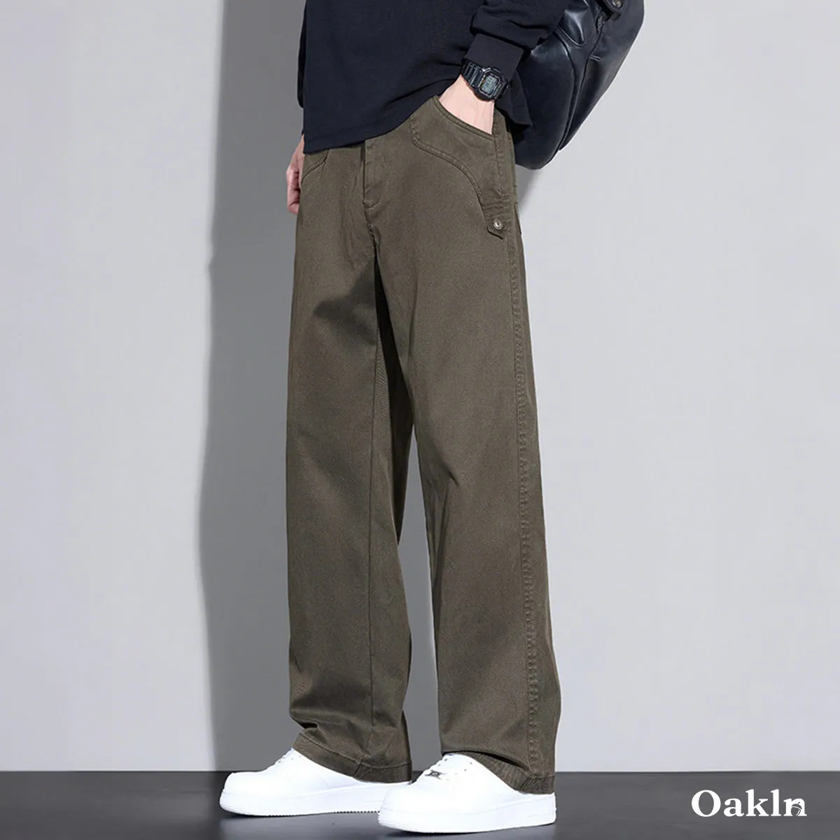 リヨセル混紡 テーパードカーゴパンツ ウエストゴム  快適な穿き心地  オールシーズン対応　メンズ