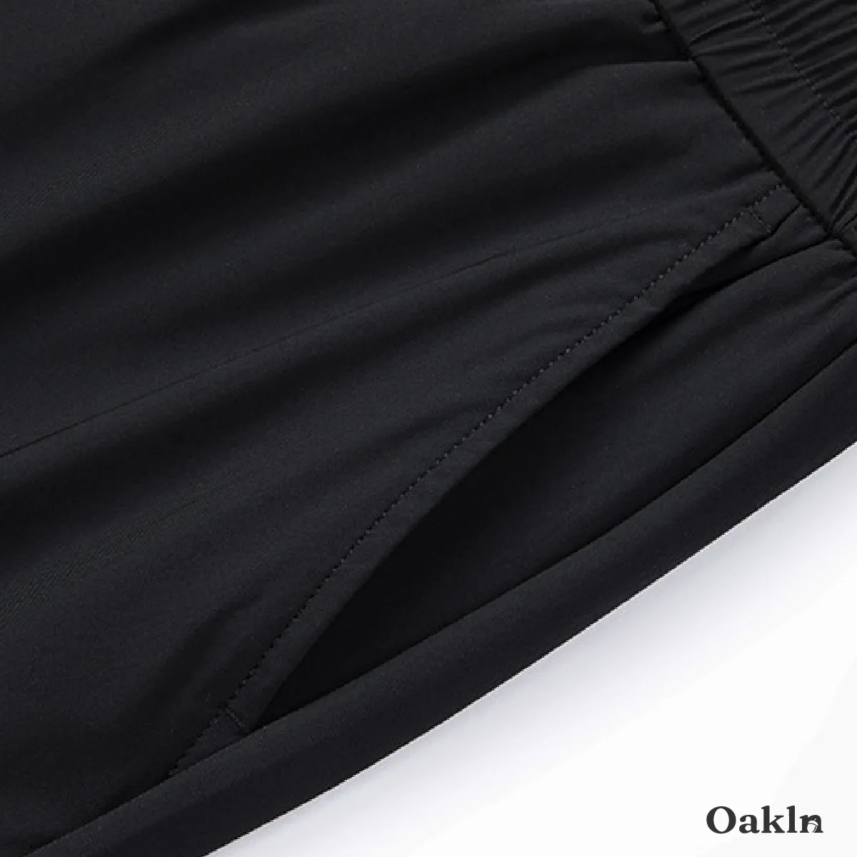 接触冷感 高伸縮 メンズ ドローストリング付き機能性通勤パンツ