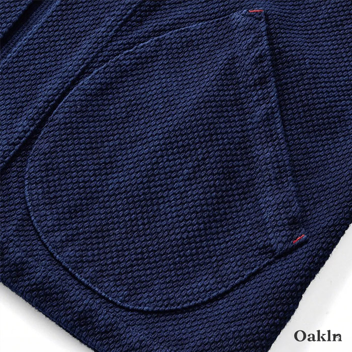 ビーオンス 祥雲文様 藍染刺し子・手作業仕立ての半纏-oakln