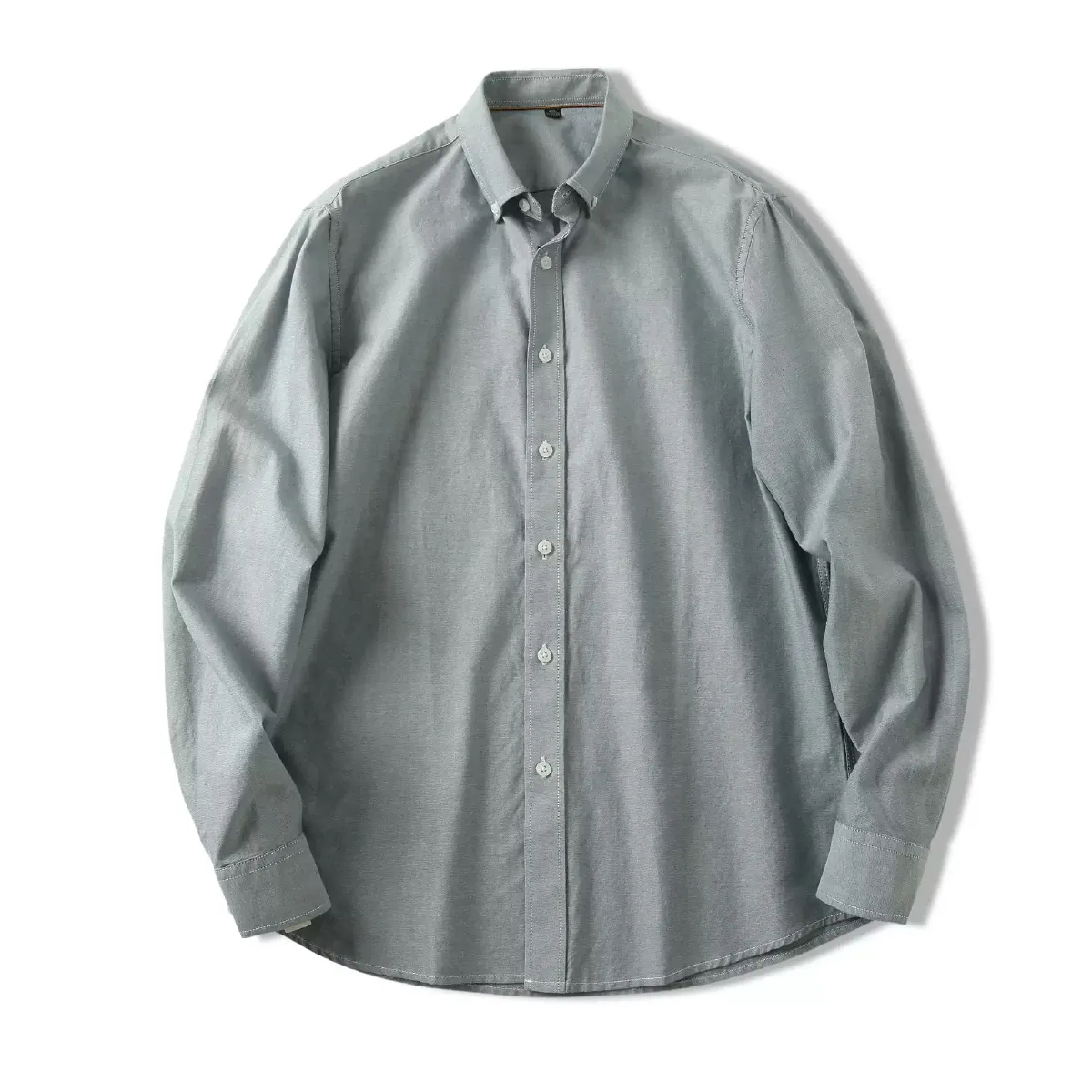 ボタンダウン　コットンリヨセル混　イージーケアオックスフォードシャツ-Oakln