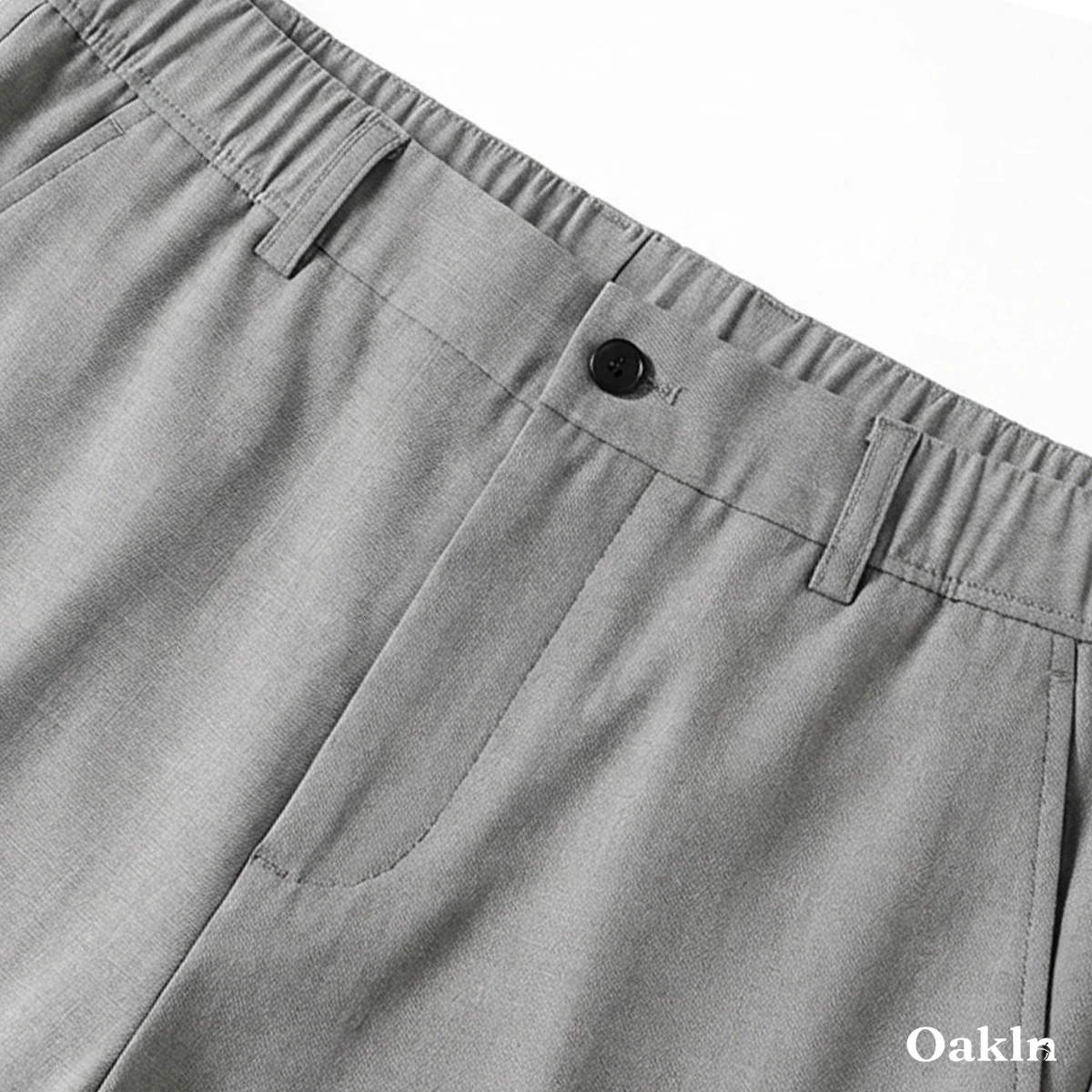 洗ってもアイロン不要 メンズビジネスカジュアルロングパンツ 落ち感あり ウエストゴム ハリのあるストレートシルエット