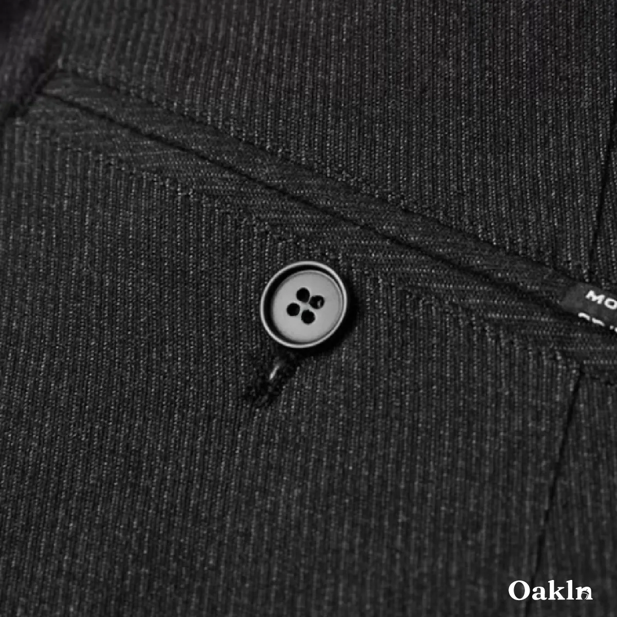 ウール混紡  イタリアン ダブルプリーツ  メンズ ウエストゴム  ハイウエストリラックスフィットスラックス-Oakln