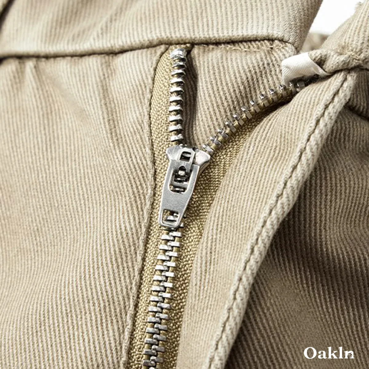 脚長見えワイドストレート コットン100％ ウエストゴム仕様-Oakln