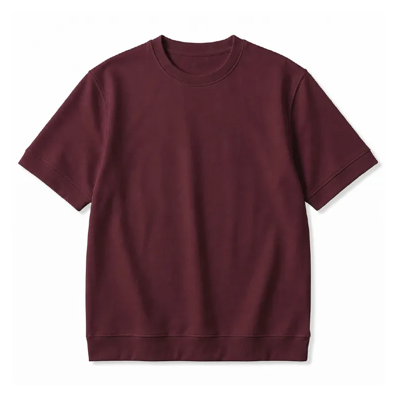ヘビーウェイト接触冷感素材無地Tシャツメンズ　抗菌防臭加工ハリ感のあるシルエット