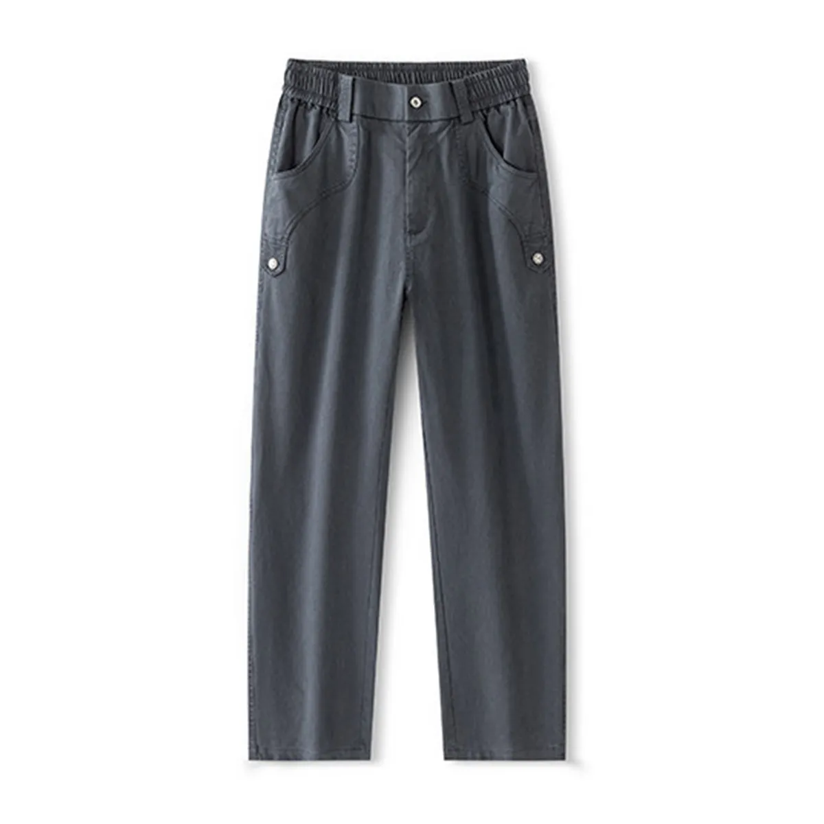 リヨセル混紡 テーパードカーゴパンツ ウエストゴム  快適な穿き心地  オールシーズン対応　メンズ
