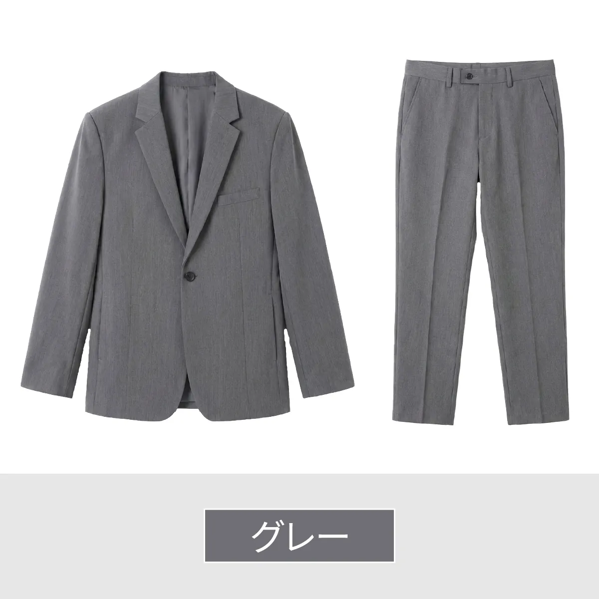 カジュアルセットアップスーツレーヨン×ポリウレタン配合の微ストレッチで締め付け感なし 総裏仕様で型崩れしにくい 洗濯機OK ビジネス通勤2点セット