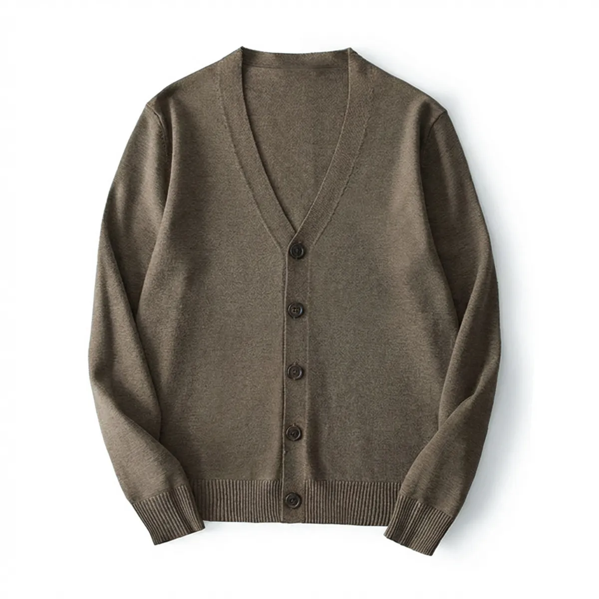 12ゲージ ウォッシャブル Vネック ニット カーディガン ビジネスカジュアル-Oakln