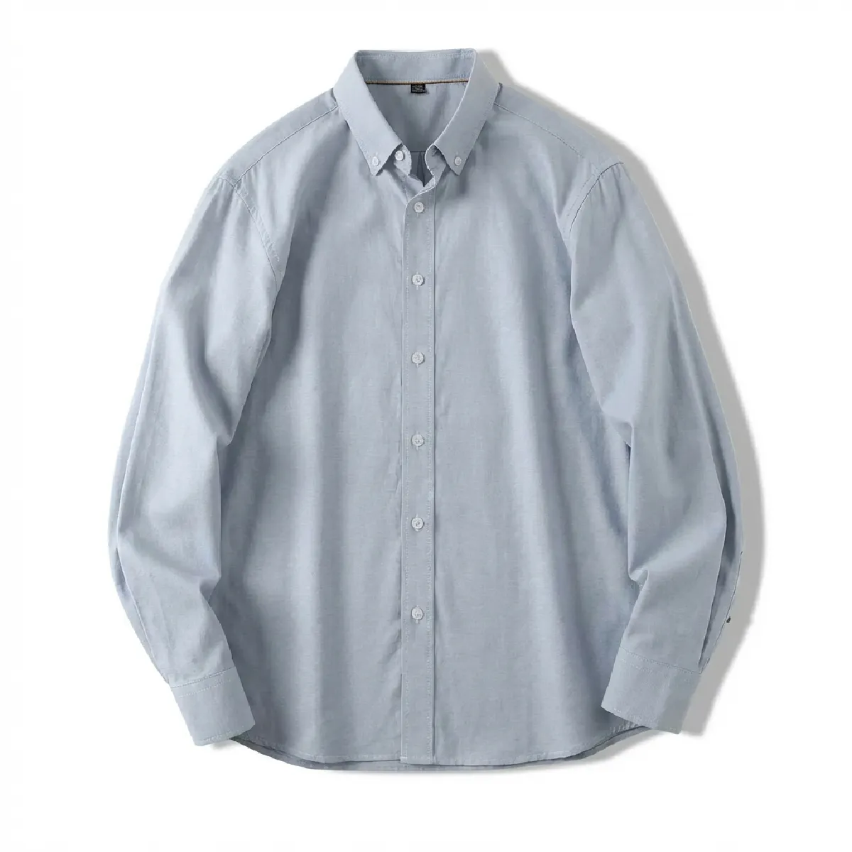 ボタンダウン　コットンリヨセル混　イージーケアオックスフォードシャツ-Oakln
