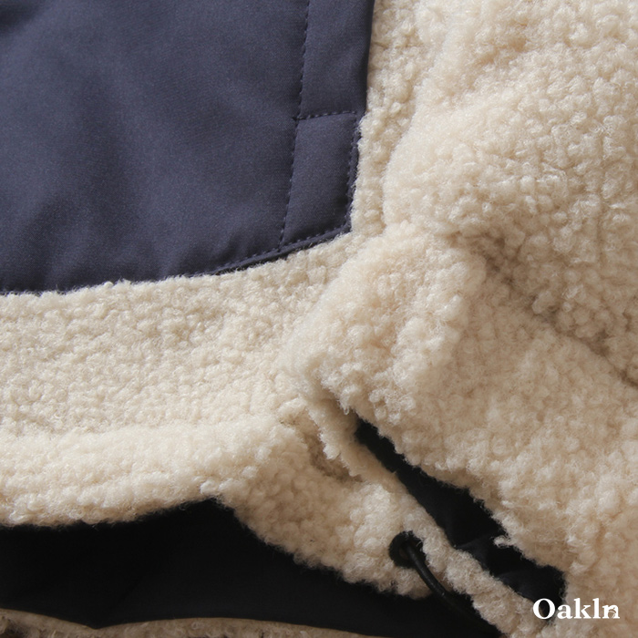 ヴィンテージリバーシブル仕様　防風ボアジャケット-oakln