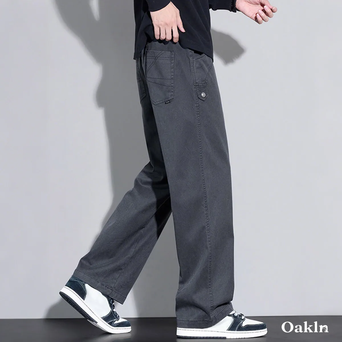 リヨセル混紡 テーパードカーゴパンツ ウエストゴム  快適な穿き心地  オールシーズン対応　メンズ